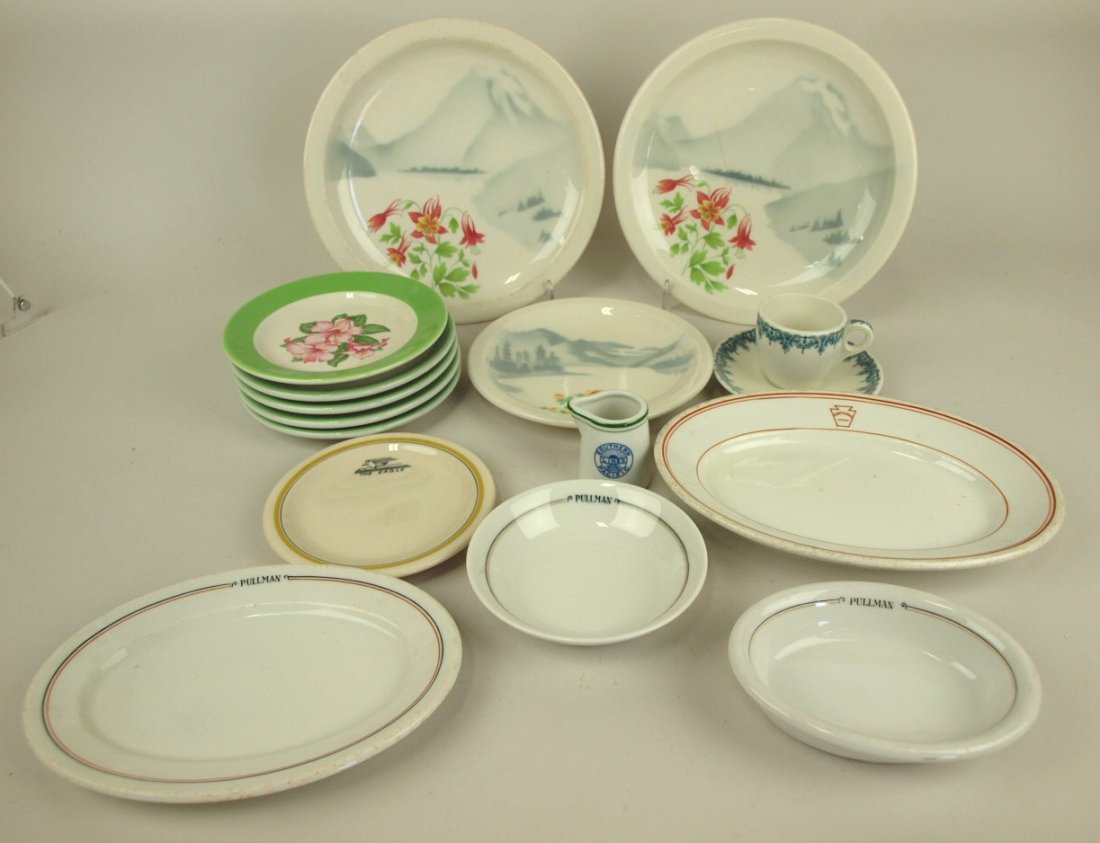 Railroad dining car chian lot of 16 assorted pieces: (1 of 1)