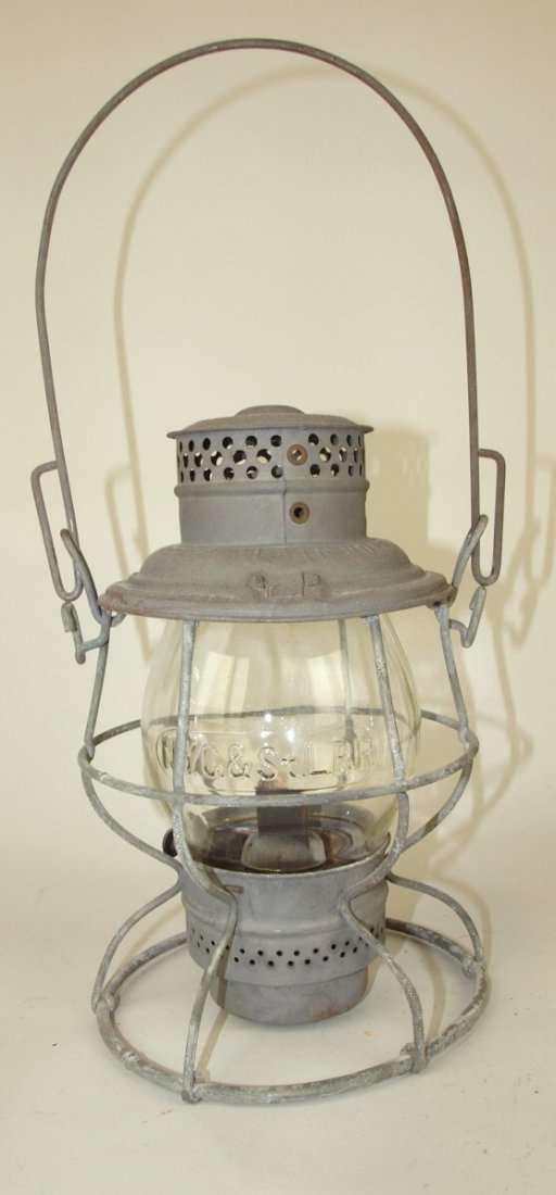 Adams & Westlake railroad lantern with tall clear globe (1 of 1)