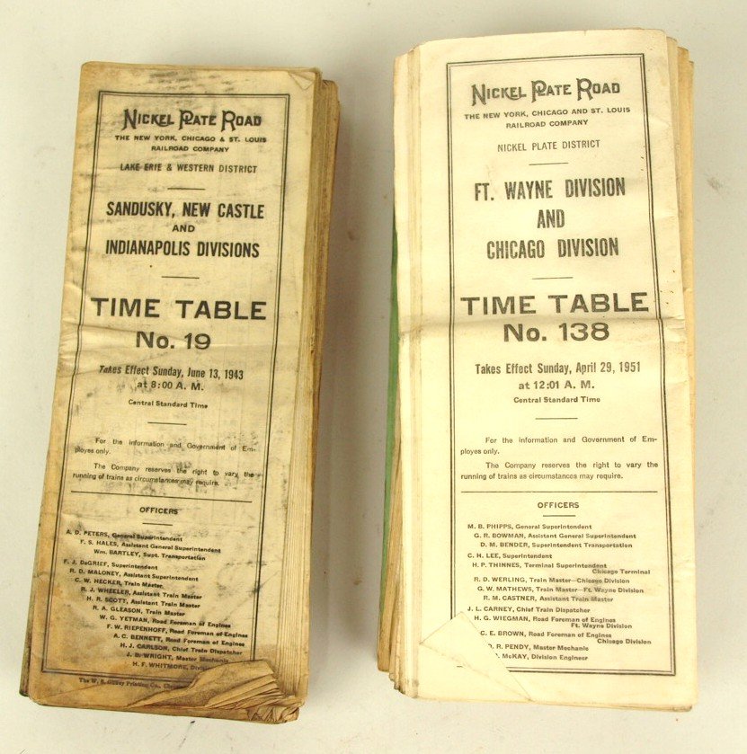 Nickel Plate Road lot of time tables and other ephemera (1 of 1)