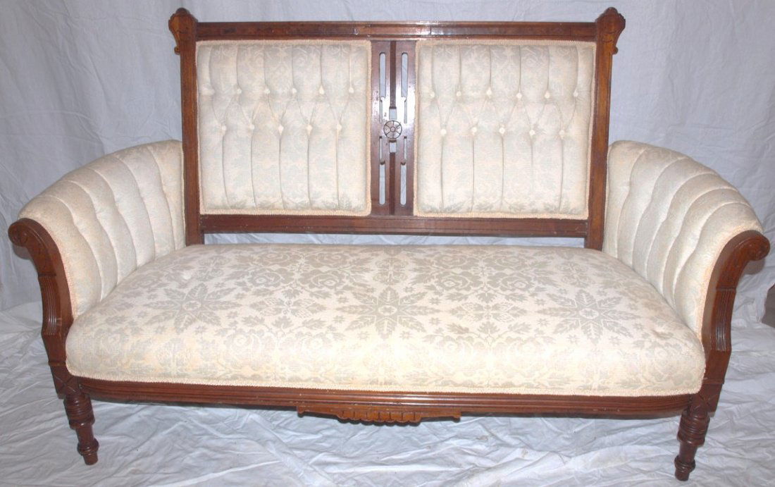 Walnut Victorian settee & 2 ladies chairs (1 of 2)