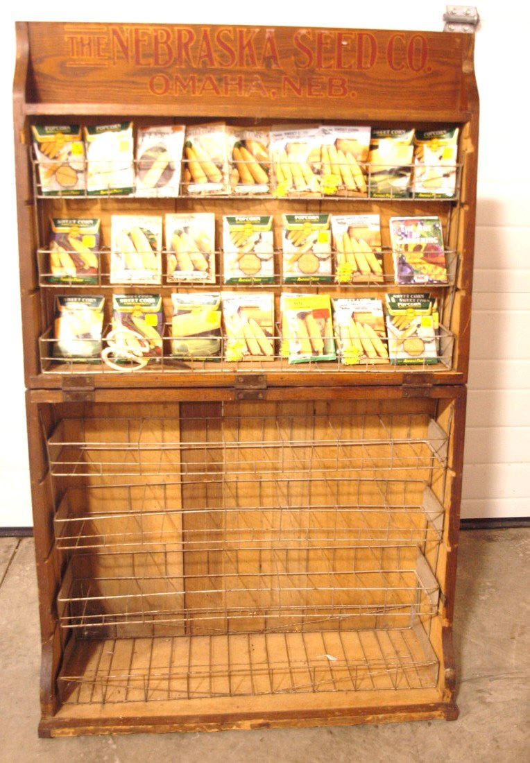 The Nebraska Seed Co. oak folding seed packet display (1 of 5)