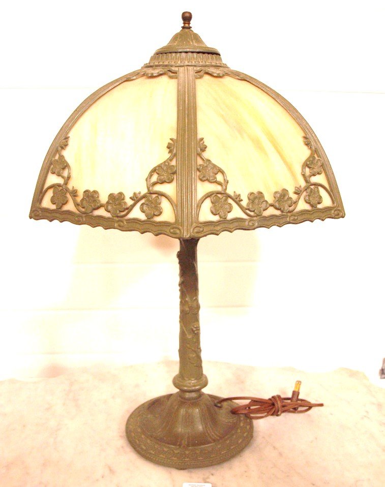 Panel glass table lamp, 14 1/2" shade (1 of 1)