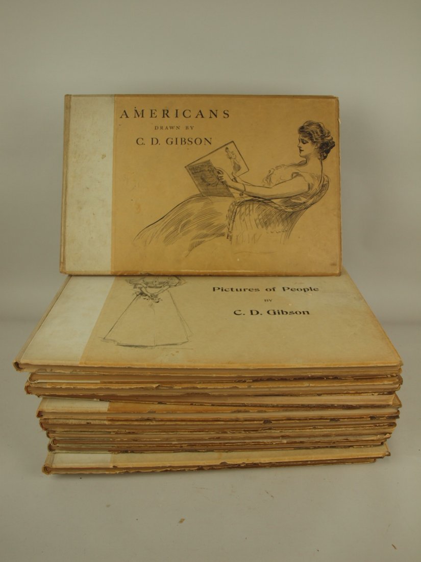 Charles Dana Gibson set of 12 hard cover books, (1 of 8)
