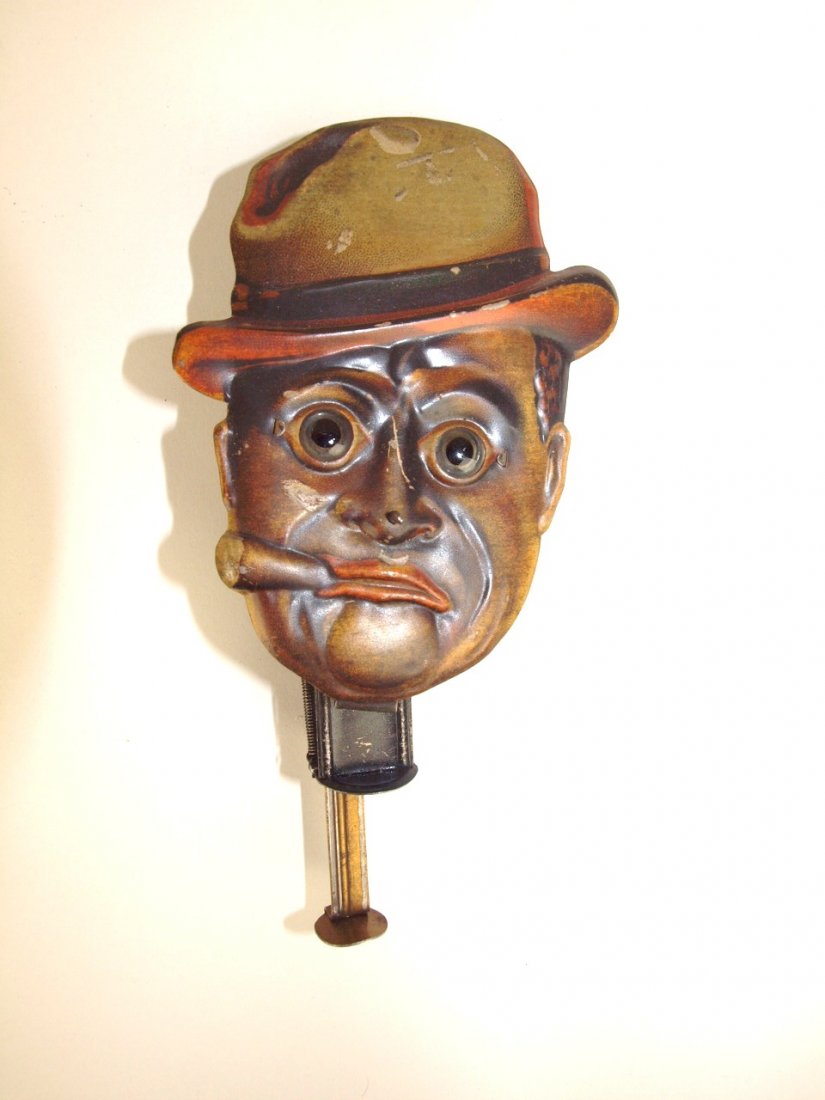 German Amos Sparkler tin lithograph toy with plunger (1 of 1)