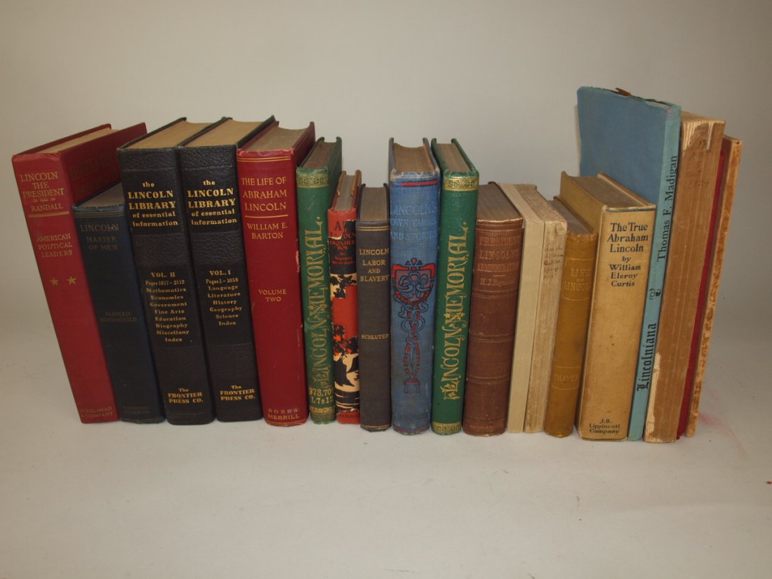 Abraham Lincoln Collection of books, postcards, and (1 of 8)
