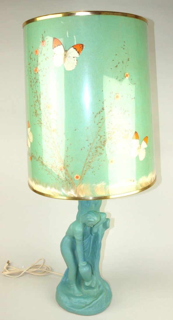 VanBriggle Rebecca at the well art pottery, blue/green May 27, 2016