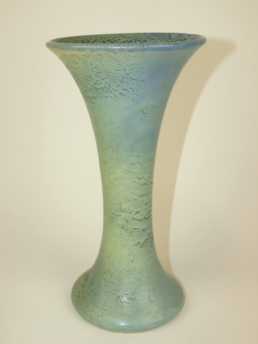 Weller frosted mat trumpet vase, 10" (1 of 1)