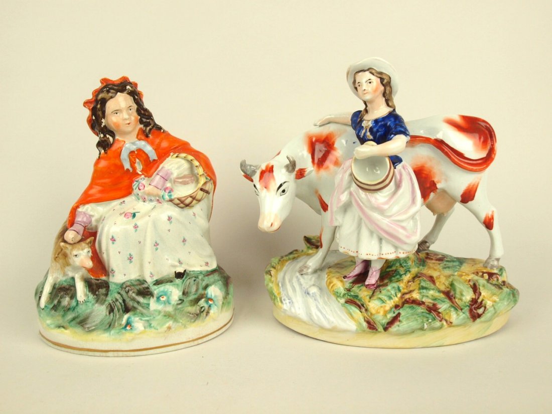 Staffordshire lot of 2 figures: Red Riding Hood 8" and (1 of 1)