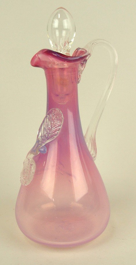 Stevens & Williams style cranberry opalescent art glass (1 of 1)