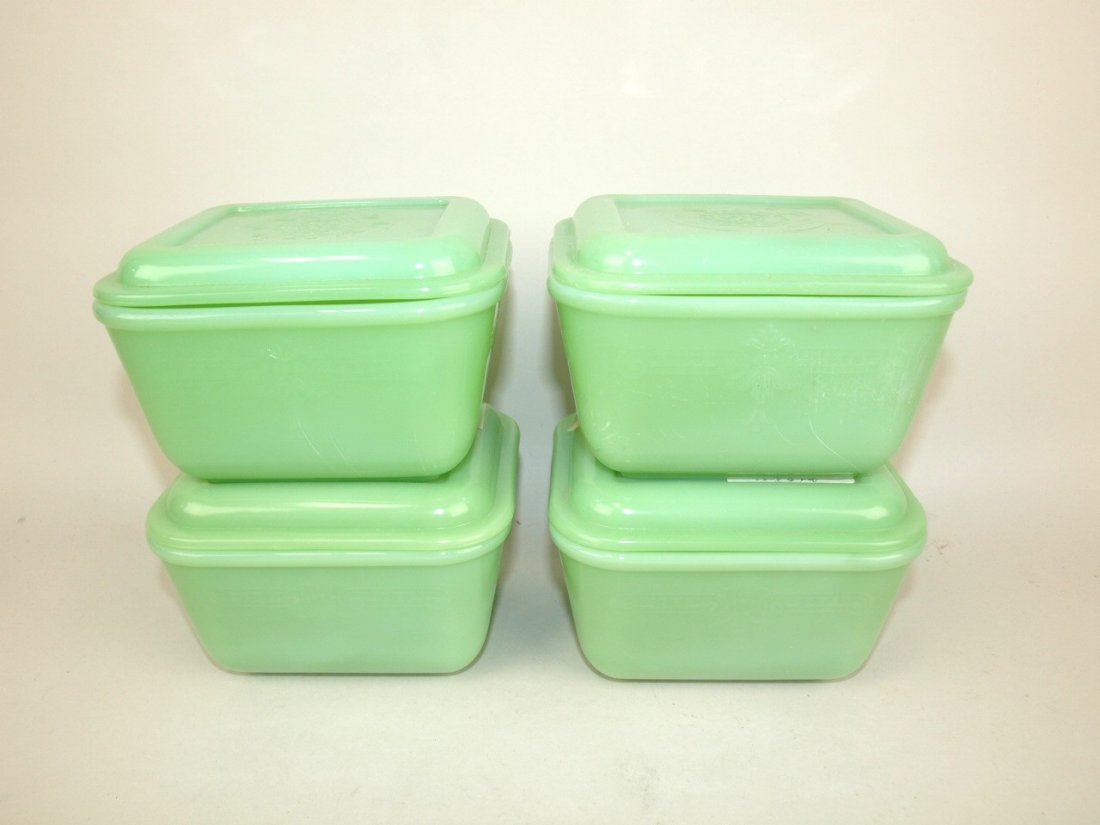 Fire King set of 4 refrigerator dishes (1 of 1)