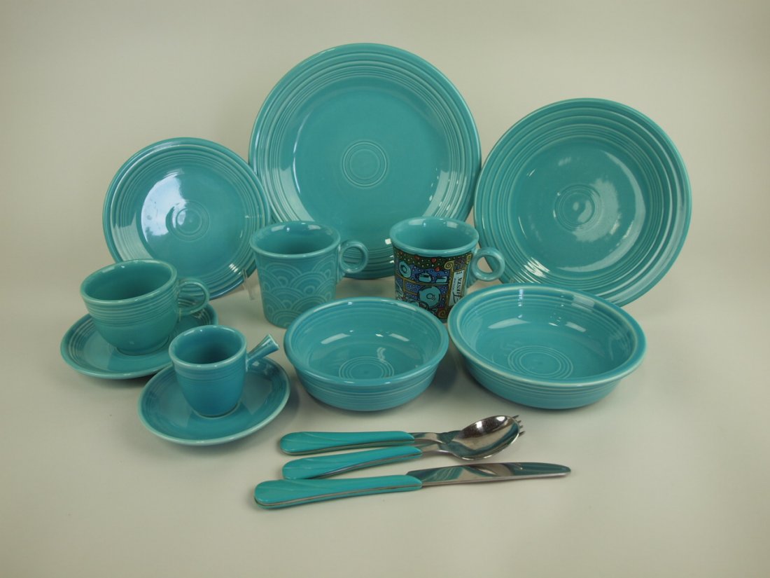 Fiesta Post 86 turquoise lot of 10 pieces: Fiesta Post 86 turquoise lot of 10 pieces