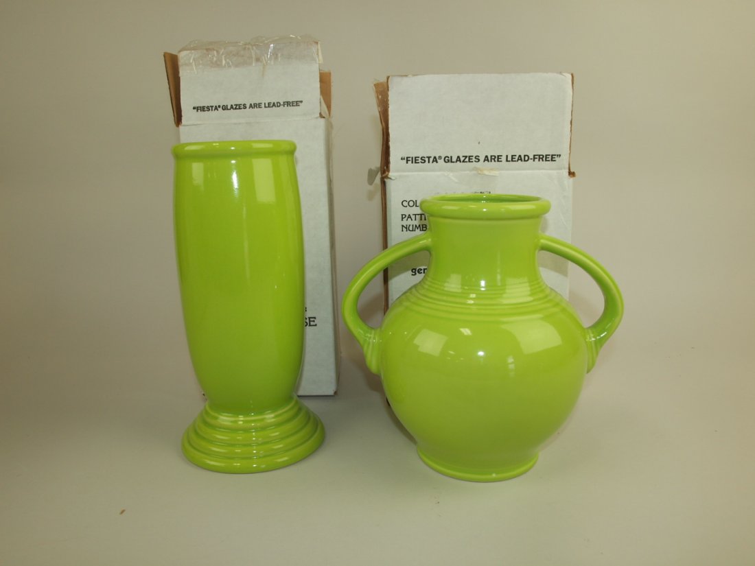 Fiesta Post 86 Millennium I, and III vases, NIB (1 of 1)