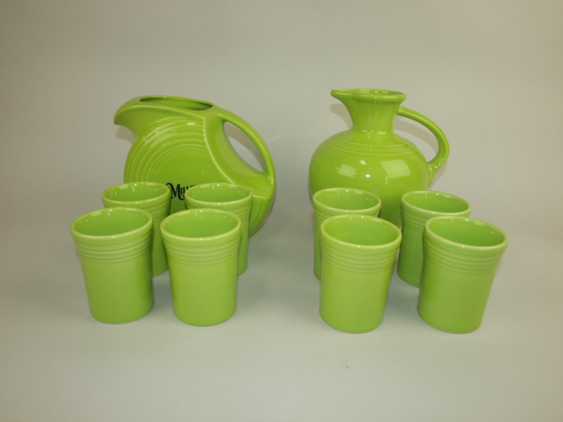 Fiesta Post 86 disk water pitcher & carafe, each with 4 (1 of 1)