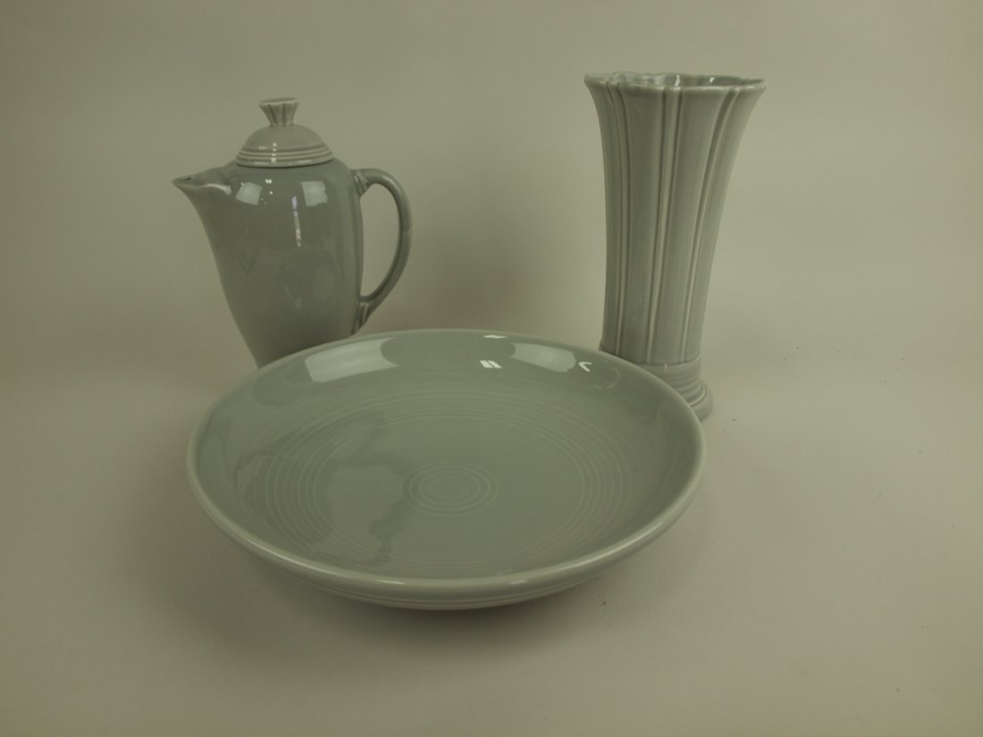 Fiesta Post 86 gray: coffee server, medium vase, (1 of 1)