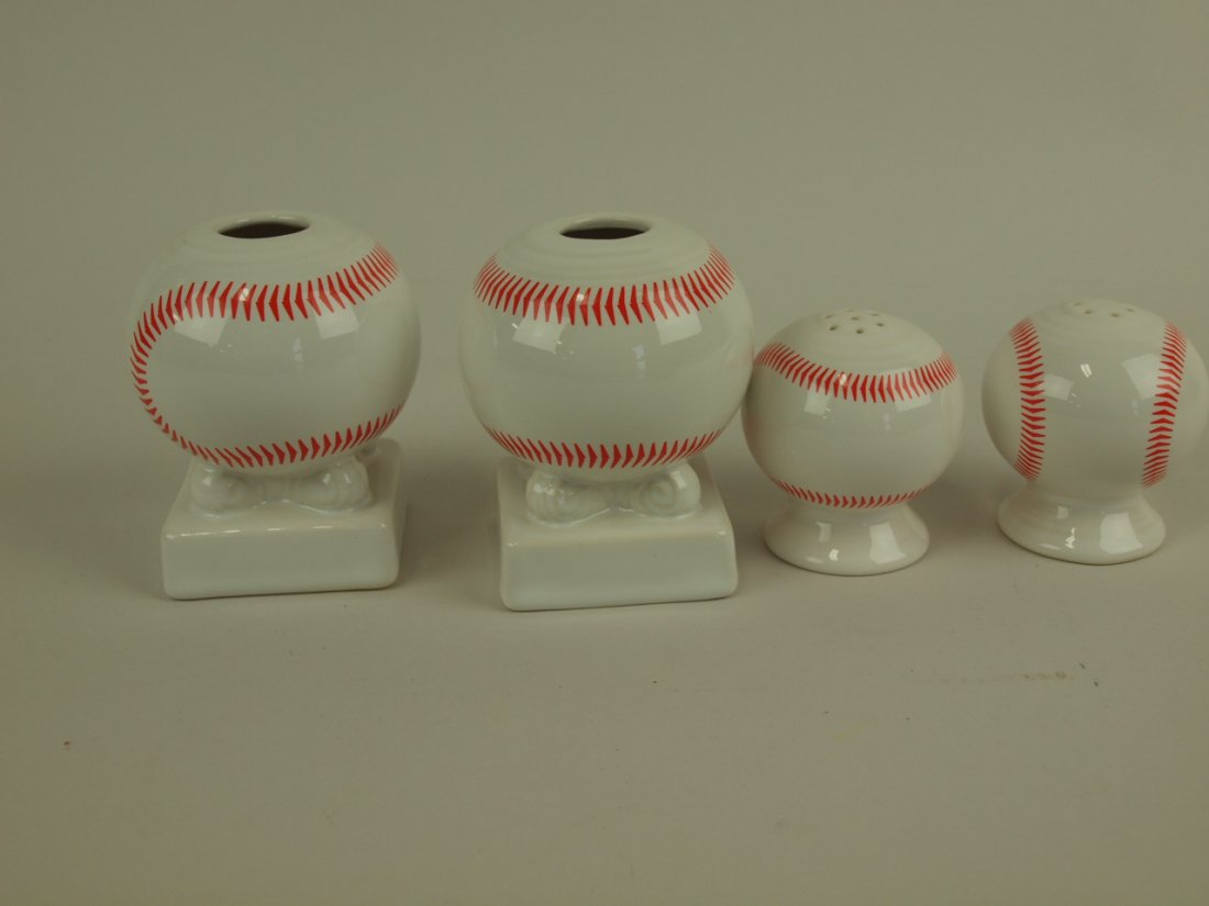 Fiesta Post 86 baseball pair of round candle sticks and (1 of 1)