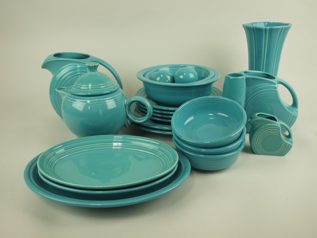 Fiesta Post 86 lot of 21 turquoise pieces (1 of 1)