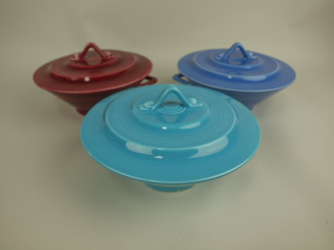 Fiesta Harlequin casserole group: maroon, turquoise, (1 of 1)