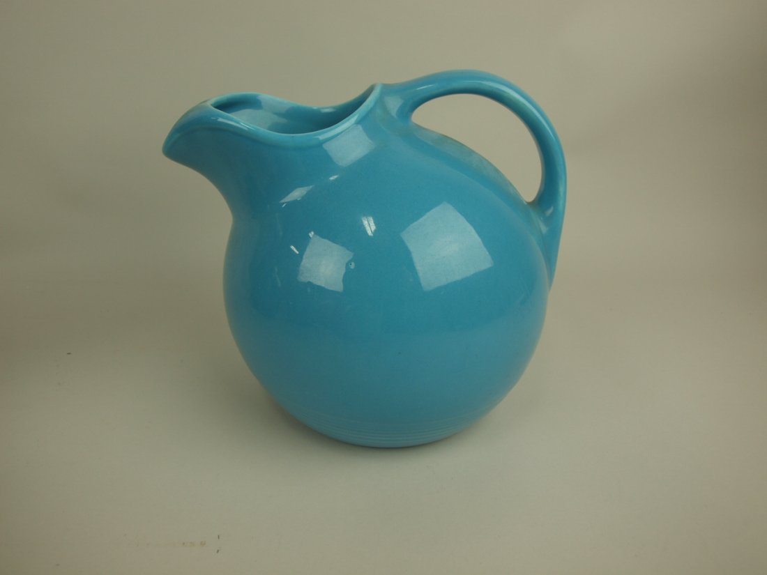 Fiesta Harlequin service water jug, turquoise (1 of 1)