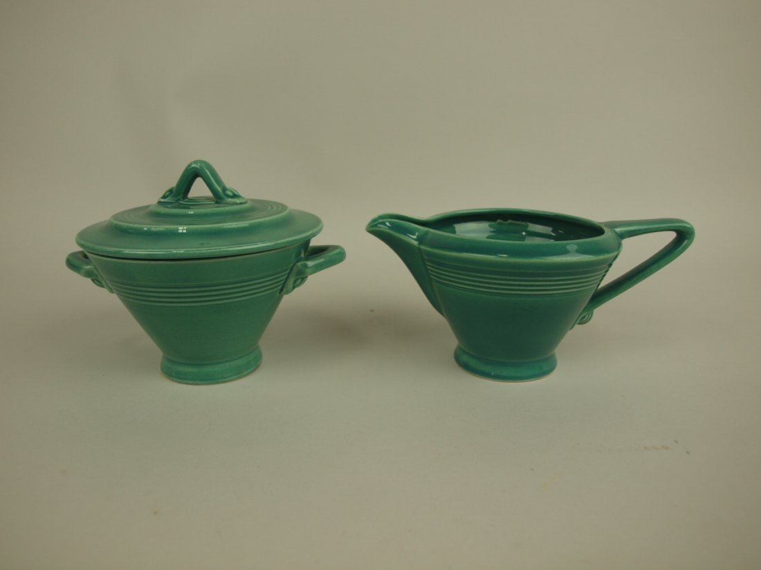 Fiesta Harlequin spruce green cream & sugar (1 of 1)