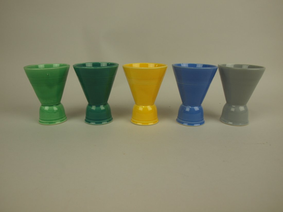 Fiesta Harlequin double egg cup group of 5 (1 of 1)