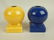Fiesta single candle holders: cobalt & yellow