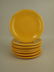 Fiesta 7" plate group, 10 yellow