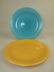 Fiesta 13" chop plates, turquoise & yellow