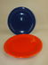Fiesta 13" chop plates, red & cobalt