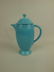 Fiesta Coffee pot, turquoise, nick to base