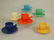Fiesta demitasse cup & saucer, all 6 original colors