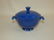 Fiesta covered onion soup, cobalt, chip to lid, nick to