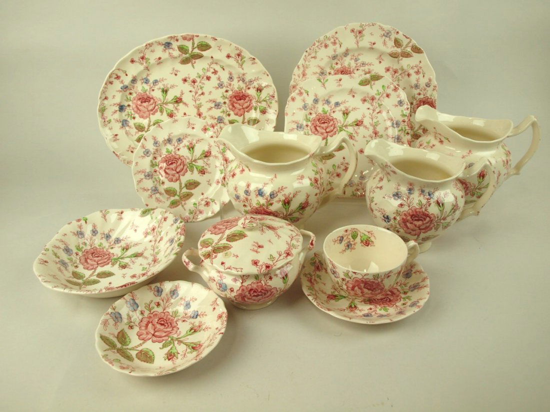 Johnson Bros. Rose Chintz set of china: 11 3/4" (1 of 3)