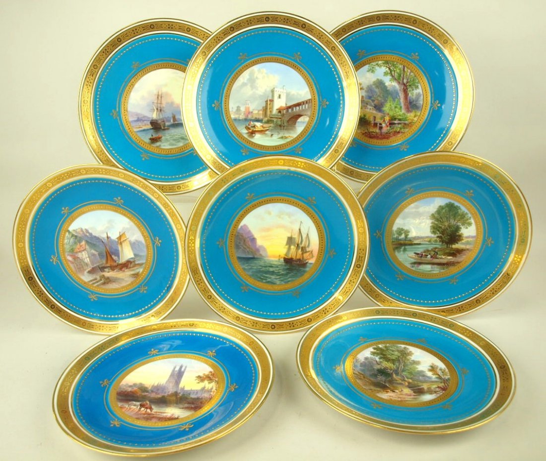 Minton excellent quality procelain set of 8-9 1/2" (1 of 9)