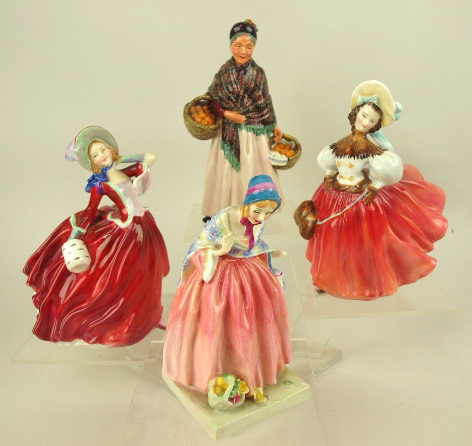 Royal Doulton lot of 4 lady figures: "The Orange Lady", (1 of 1)
