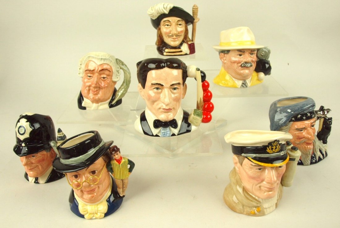 Royal Doulton lot of 8-4" Toby jugs (1 of 1)