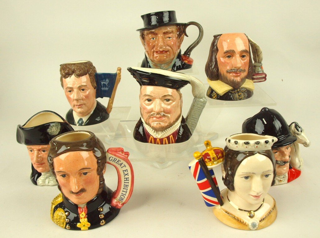 Royal Doulton lot of 8-4" Toby jugs (1 of 1)