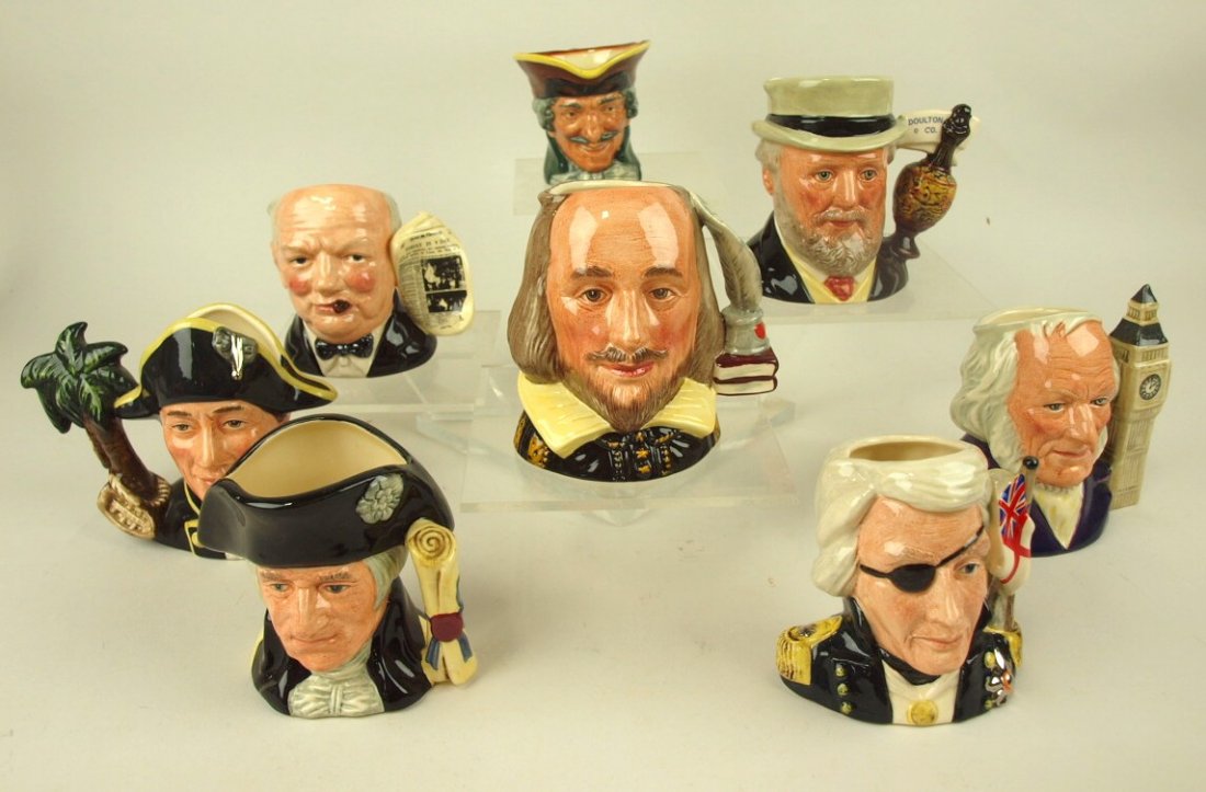 Royal Doulton lot of 8-4" Toby jugs (1 of 1)