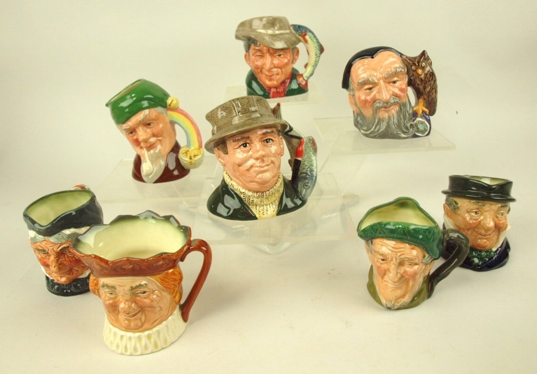 Royal Doulton lot of 8- 3" to 4" Toby jugs (1 of 1)