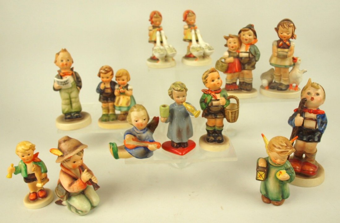 Hummel lot of 13 figures, 3" to 5", 3 with damage (1 of 1)