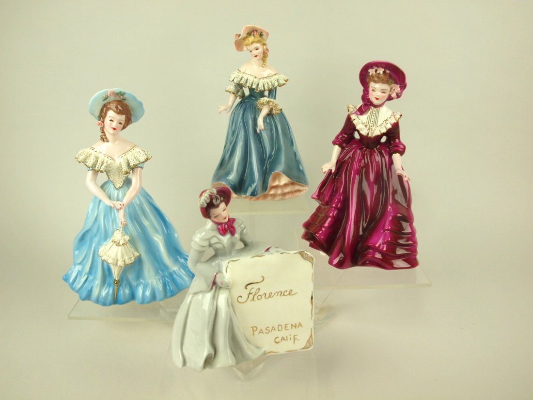 Florence Ceramics Pasadena California lot of 4 figures: (1 of 1)