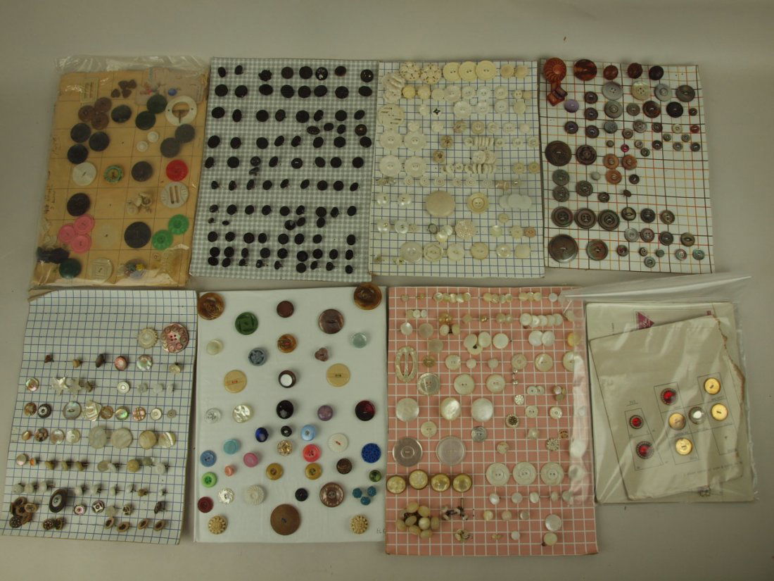 Lot of 8 cards of antique buttons (1 of 1)