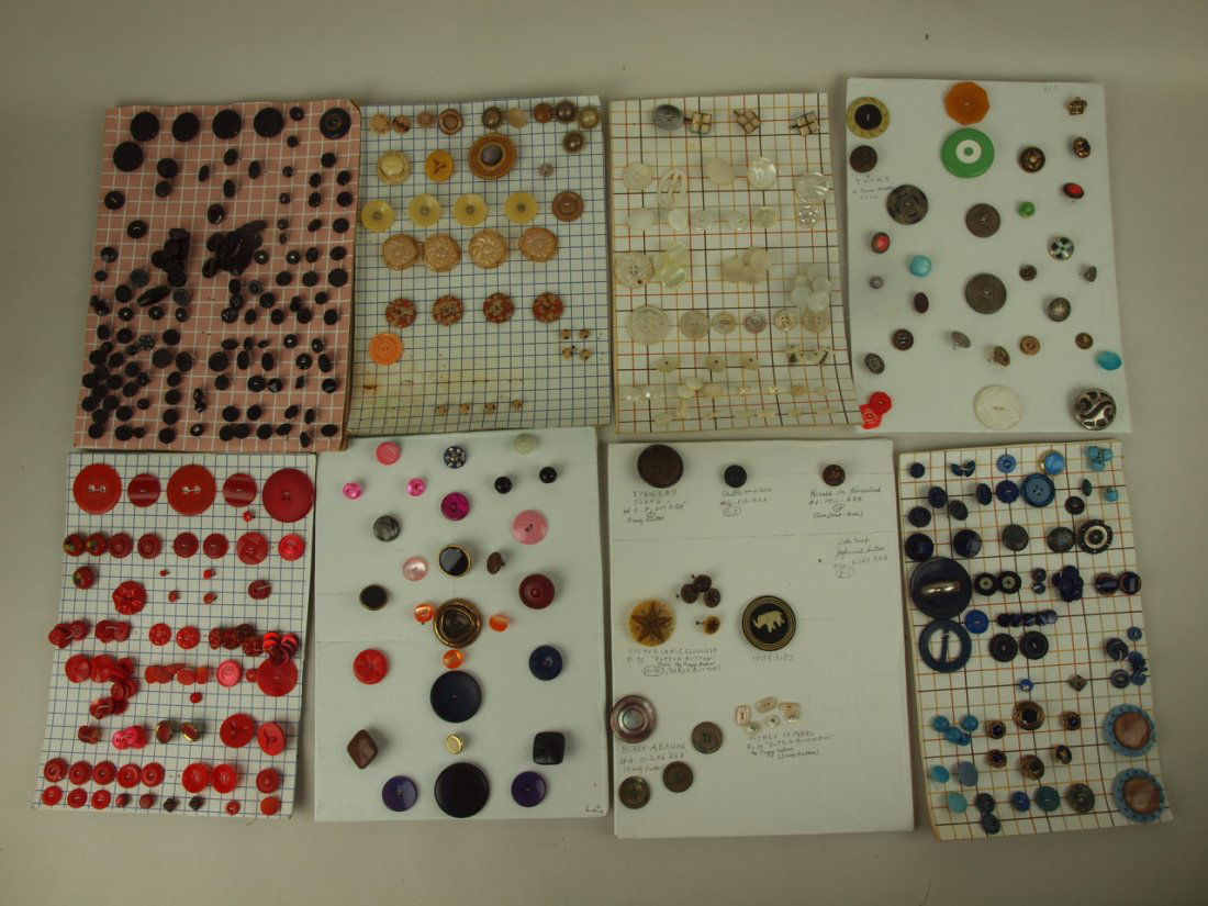 Lot of 8 cards of antique buttons (1 of 1)