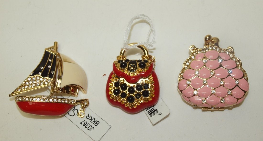 St. John lot of 3 enameled brooches (1 of 1)