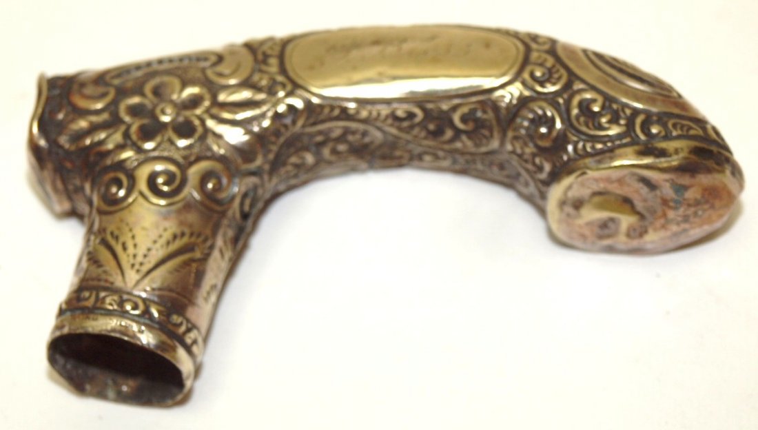 Sterling silver walking stick cane holder (1 of 1)