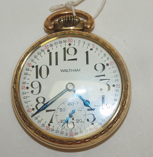 Waltham Riverside Railroad o.f. pocket watch, 21j (1 of 1)