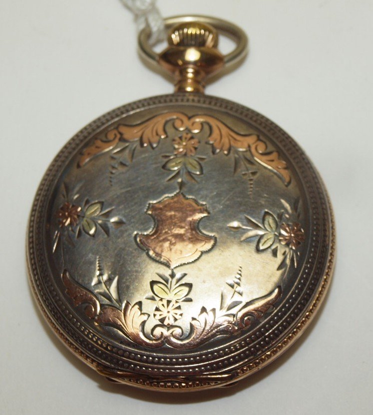 Waltham sterling & gold filled hunters case pocket (1 of 2)
