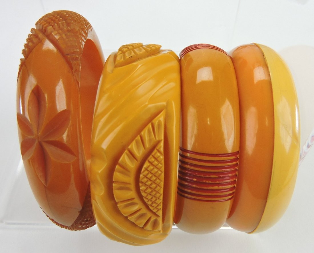 Bakelite lot of 4 bangle bracelets (1 of 2)