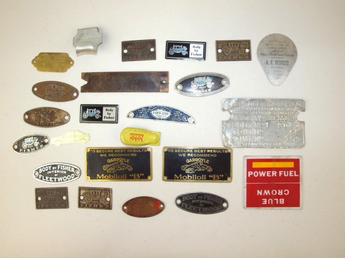 Lot of auto body and other metal tags (1 of 1)