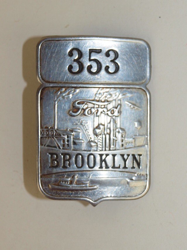 Ford Brooklyn Employee badge #353: Ford Brooklyn Employee badge #353
