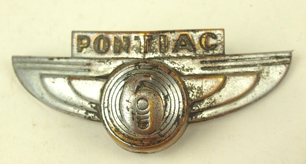 Pontiac 6 auto badge emblem (1 of 1)